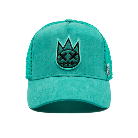 Cult's Clean Logo Mesh Back Trucker Hat in Teal