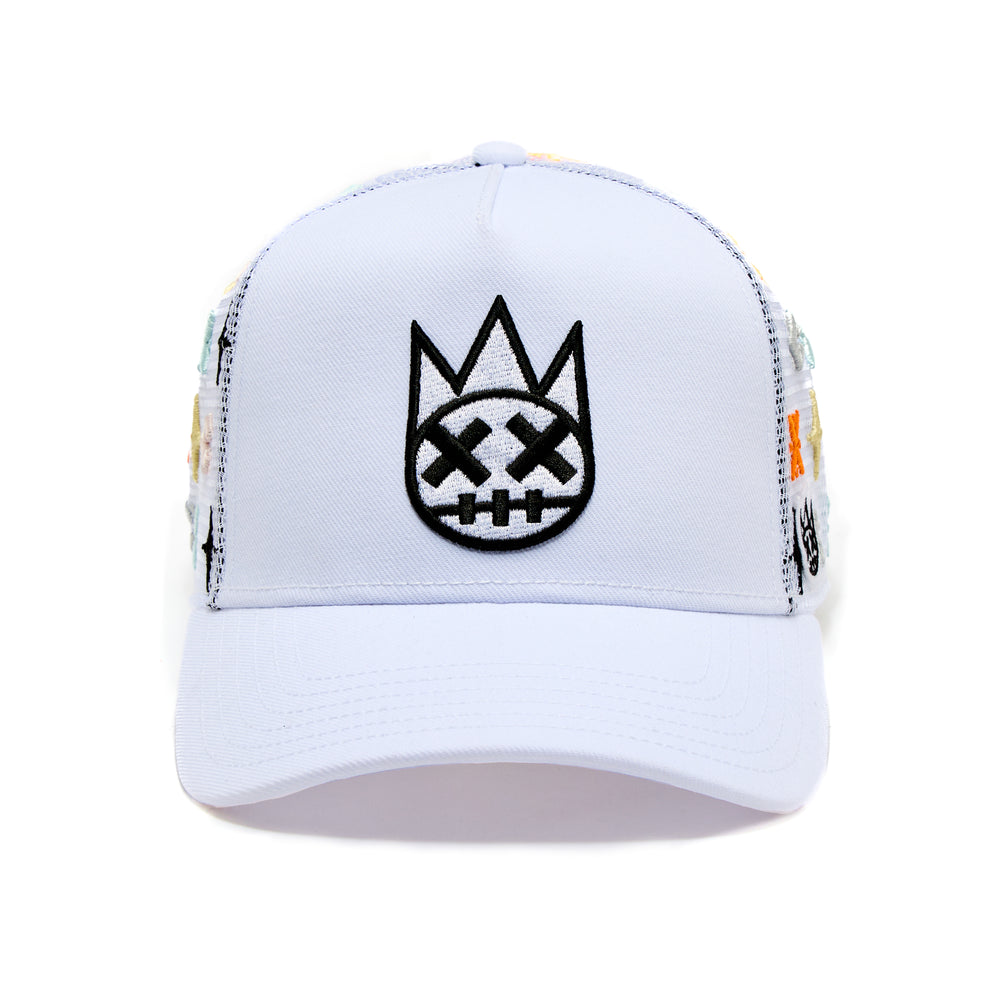 Cult's Cult Logo Pattern Hat in White Pattern