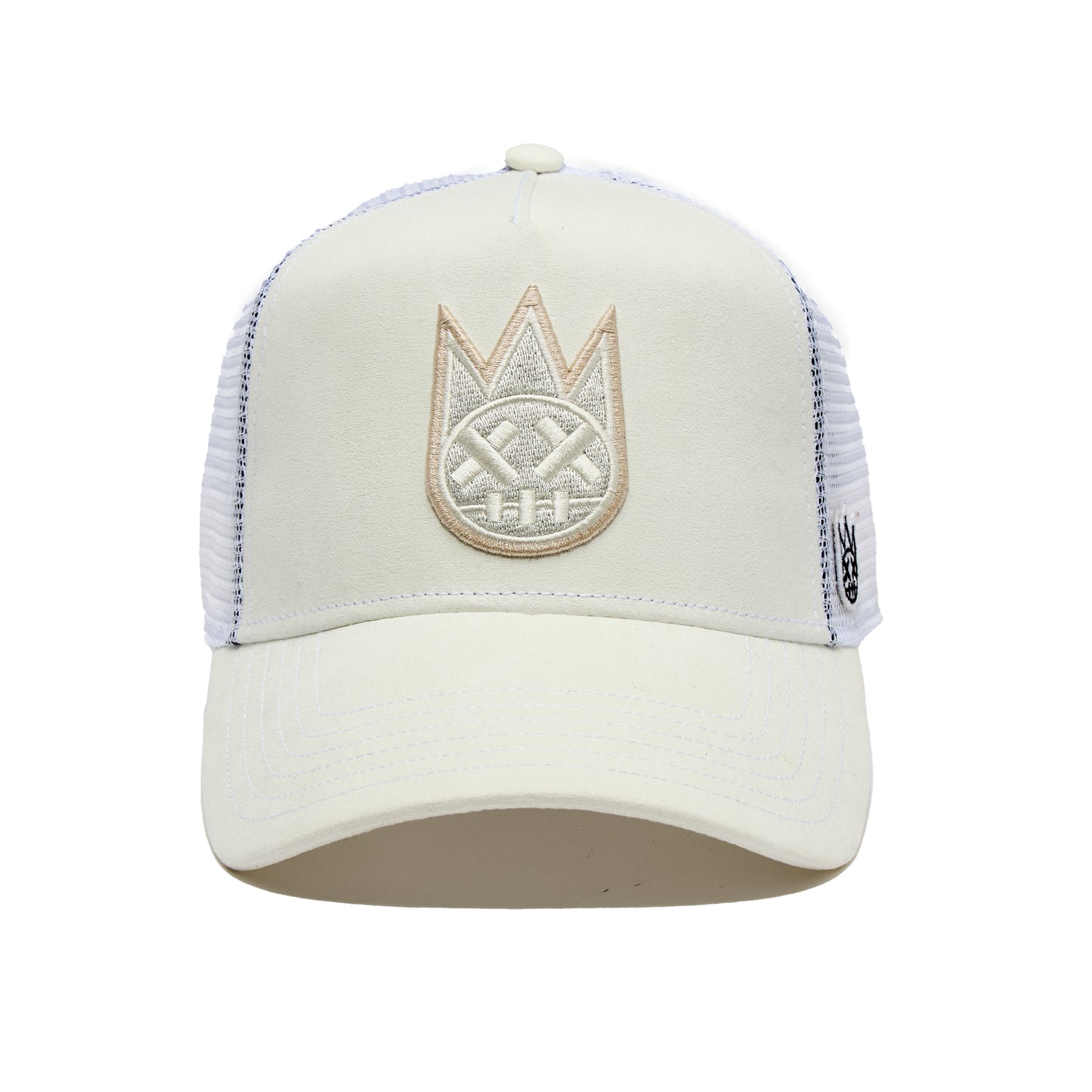 Cult's Clean Logo Mesh Back Trucker Hat in Winter White