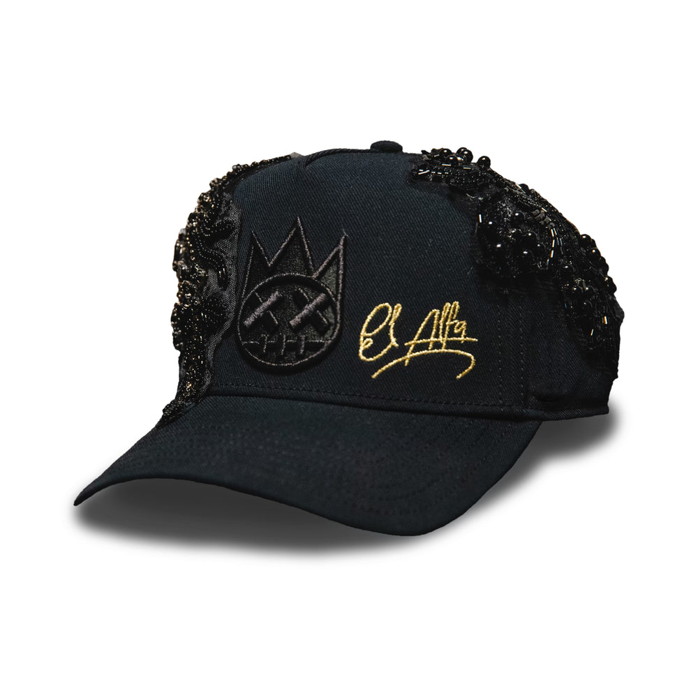 Cult x El Alfa Limited Edition Premium Snapback Trucker Hat in Black