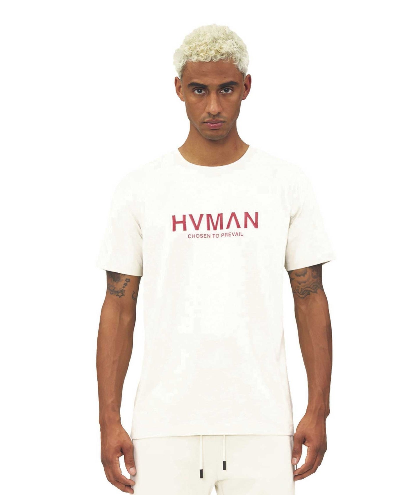 HVMAN LOGO TEE IN CREAM