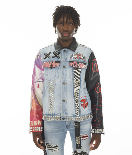 TYPE IV DENIM JACKET DOUBLE CUFF MOTLEY CRUE IN CRUE 