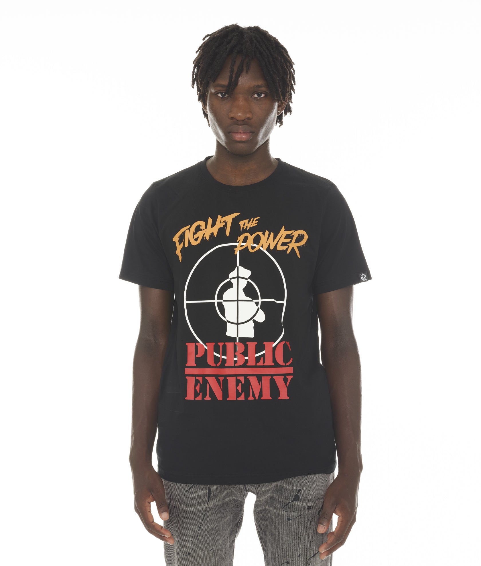 T-SHIRT S/S CREW PUBLIC ENEMY IN BLACK