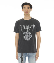 Load image into Gallery viewer, T-SHIRT SHORT SLEEVE CREW NECK TEE &quot;FU&quot; IN VINTAGE CHARCOAL