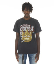 Load image into Gallery viewer, SHORT SLEEVE CREW NECK TEE &quot;ROLLING STONED&quot; IN BLACK/AC DC WASH