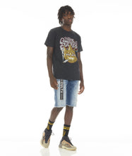 Load image into Gallery viewer, SHORT SLEEVE CREW NECK TEE &quot;ROLLING STONED&quot; IN BLACK/AC DC WASH