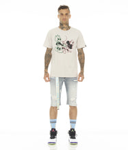 Load image into Gallery viewer, MENS T-SHIRT SLEEVE CREW NECK TEE &quot;BAD BOY MICK&quot;&#39; IN SILVER GREY