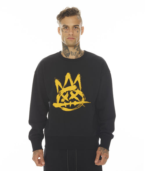 CREW NECK FLEECE IN BLACK – Cult of Individuality