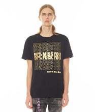 Load image into Gallery viewer, SHORT SLEEVE CREW NECK TEE   &quot;50% MISS YOU&quot; IN BLACK