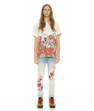 Load image into Gallery viewer, SHORT SLEEVE CREW NECK TEE  &quot;POPPY&quot; IN CREAM
