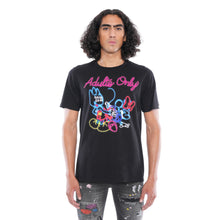 Load image into Gallery viewer, SHORT SLEEVE CREW NECK TEE   &quot;ADULTS ONLY&quot; IN BLACK