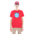 3D CLEAN SHIMUCHAN LOGO  SHORT SLEEVE CREW NECK TEE IN HIGH RISK RED