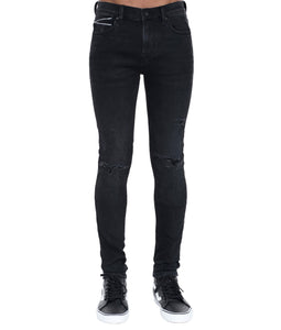 Cult of IndividualityMen's Punk Super Skinny Premium Stretch Denim Jeans in Vintage Black40